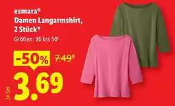 Lidl Damen Langarmshirt Angebot