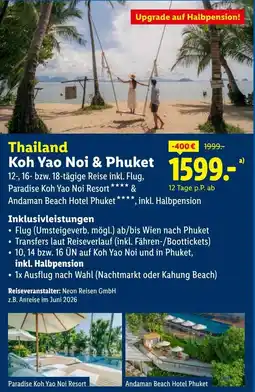 Lidl Thailand Koh Yao Noi & Phuket Angebot