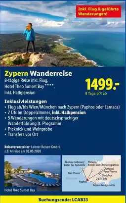 Lidl Zypern Wanderreise Angebot