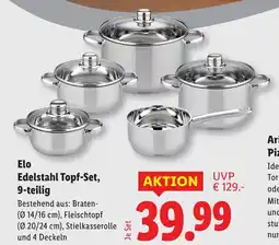 Lidl Elo Edelstahl Topf-Set, 9-teilig Angebot