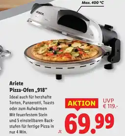 Lidl Ariete Pizza-Ofen,,918" Angebot