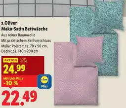Lidl s.Oliver Mako-Satin Bettwäsche Angebot