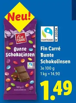 Lidl Fin Carré Bunte Schokolinsen Angebot
