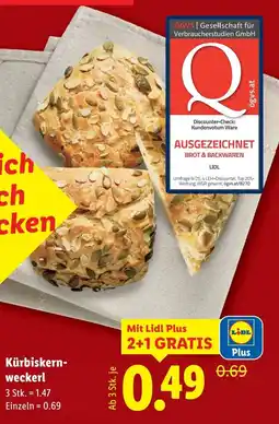 Lidl Kürbiskern weckerl Angebot