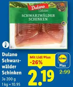 Lidl Dulano schwarzwälder schinken Angebot