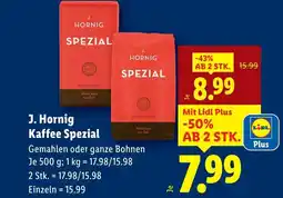 Lidl J. Hornig Kaffee Spezial Angebot