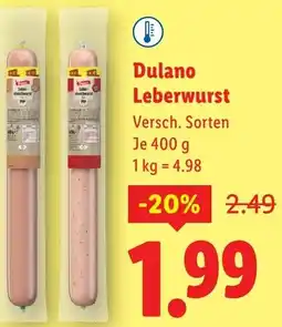 Lidl Dulano Leberwurst Angebot