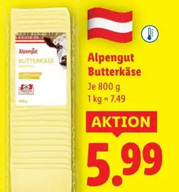 Lidl Alpengut Butterkäse Angebot