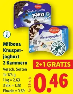 Lidl Milbona Knusper Knusper joghurt 2 Kammern Angebot