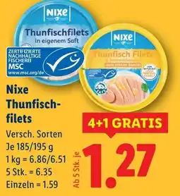 Lidl Nixe thunfischfilets Angebot