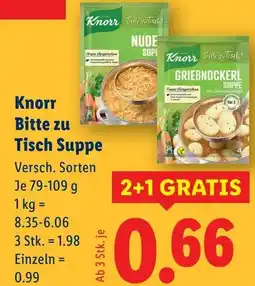Lidl Knorr Bitte zu Tisch Suppe Angebot