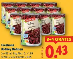Lidl Freshona Kidney Bohnen Angebot