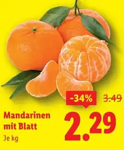 Lidl Mandarinen mit Blatt Angebot