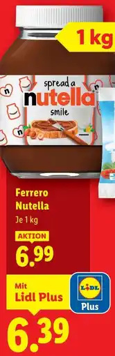 Lidl Ferrero Nutella Angebot
