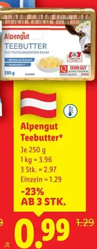 Lidl Alpengut teebutter Angebot