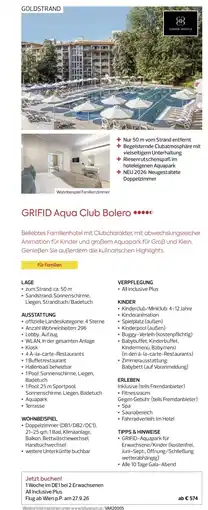 Billa Reisen GRIFID Aqua Club Bolero Angebot