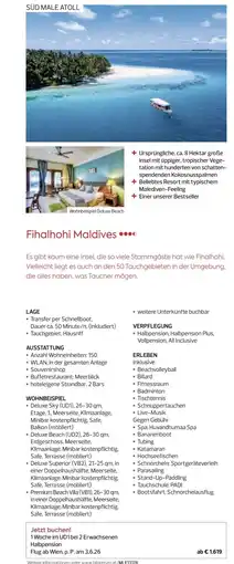 Billa Reisen Fihalhohi Maldives Angebot