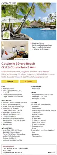 Billa Reisen Catalonia Bávaro Beach Golf & Casino Resort Angebot