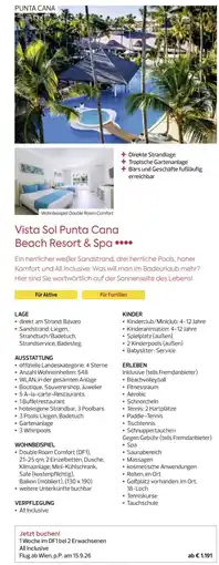 Billa Reisen Vista Sol Punta Cana Beach Resort & Spa Angebot