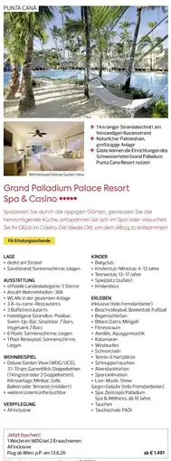 Billa Reisen Grand Palladium Palace Resort Spa & Casino Angebot