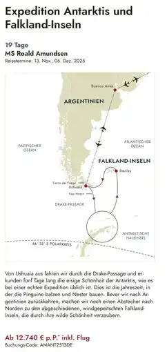 ruefa Expedition Antarktis und Falkland-Inseln Angebot
