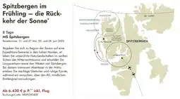 ruefa Spitzbergen im Frühling - die Rück- kehr der Sonne Angebot