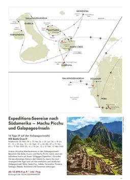 ruefa Expeditions-Seereise nach Südamerika - Machu Picchu und Galapagos-Inseln Angebot