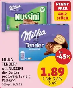PENNY Milka tender nussini Angebot