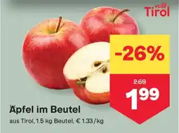 MPreis Apfel im Beutel Angebot