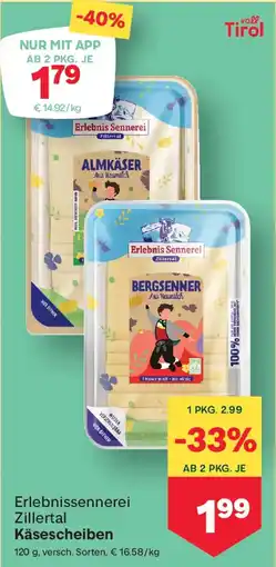 MPreis Erlebnis Sennerei, Zillertal Käsescheiben Angebot