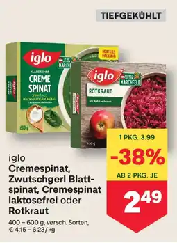 MPreis Cremespinat, zwutschgerl blatt- spinat, cremespinat laktosefrei rotkraut Angebot