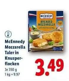 Lidl McEnnedy Mozzarella Taler in Knusperflocken Angebot