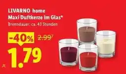 Lidl LIVARNO home Maxi Duftkerze im Glas Angebot