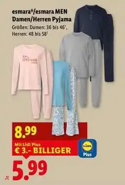 Lidl esmara /esmara MEN Damen/Herren Pyjama Angebot