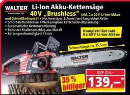 Norma Li-Ion Akku-Kettensäge 40 V „Brushless“ Angebot