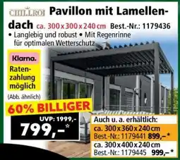 Norma Pavillon mit Lamellendach Angebot