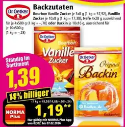 Norma Backzutaten Angebot