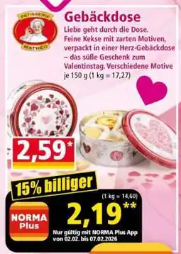 Norma Gebäckdose Angebot