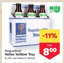 MPreis Augustiner Helles Vollbier Tray Angebot