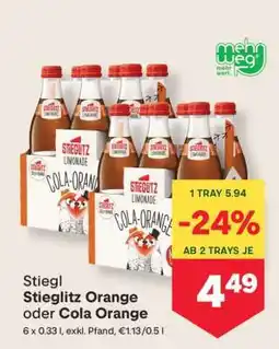 MPreis Stiegl Stieglitz Orange oder Cola Orange Angebot