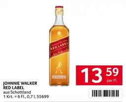 Transgourmet Johnnie Walker Red Label Blended Scotch Whisky Angebot
