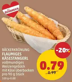 PENNY Bäckerkrönung flaumiges käsestangerl Angebot