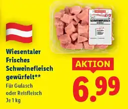 Lidl Wiesentaler Frisches Schweinefleisch gewürfelt Angebot