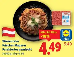 Lidl Wiesentaler Frisches Mageres Faschiertes gemischt Angebot