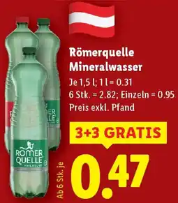Lidl Römerquelle Mineralwasser Angebot