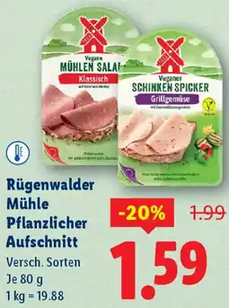 Lidl Rügenwalder Mühle Pflanzlicher Aufschnitt Angebot
