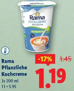 Lidl Rama Pflanzliche Kochcreme Angebot