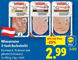 Lidl Wiesentaler 3-fach Aufschnitt Angebot