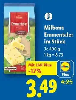 Lidl Milbona Emmentaler im Stück Angebot