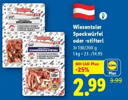Lidl Wiesentaler Speckwürfel oder stifterl Angebot